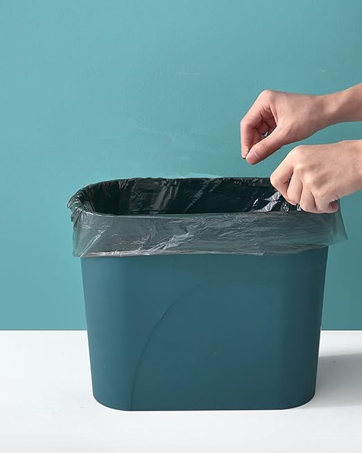 Bathroom Small Trash Can, 3 Gallon Slim Plastic, Black