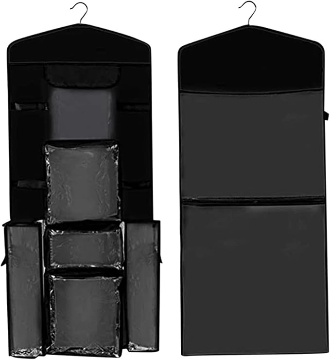 Black Double Sided Hanging Wrapping Paper Storage, Wrapping Paper Storage Box, Over The Door Wrapping Paper Holder Wrapping Paper Storage Bag Gift Wrap Storage Bag for Closet, Door