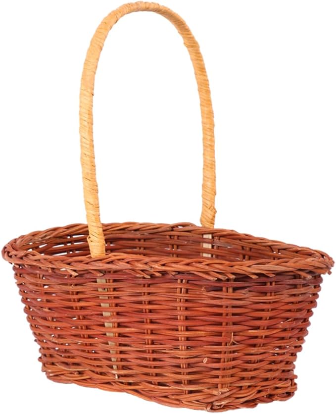 Luxshiny 3pcs Rectangular Mini Easter Basket for Storage and Decoration for Collection and Party Use Easter Accessory Handle