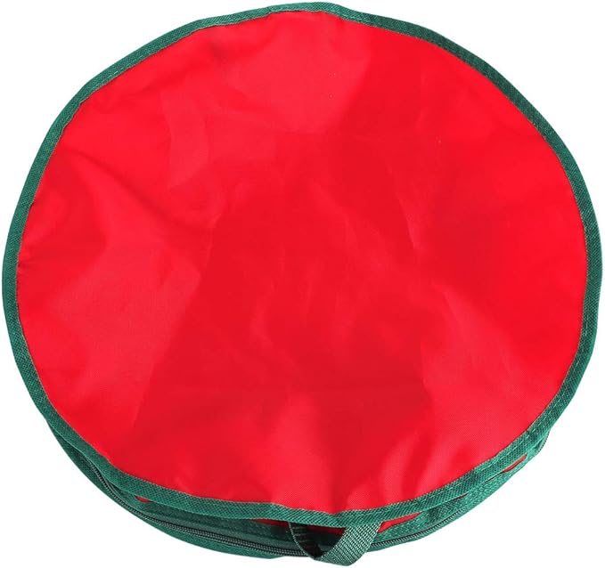 TITA-DONG 1Pcs Christmas Wreath Storage Bag,Portable Artificial Wreaths Organizer Container with Dual Zippered Transparent Window & Handles 20 Inch (16inch/1pcs)