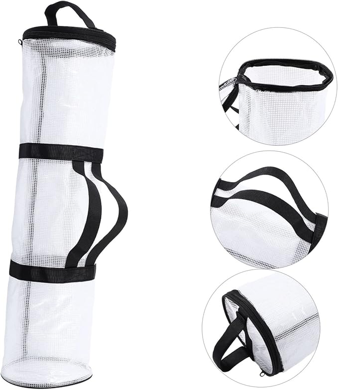 FOMIYES Christmas Wrap Organizer Storage Bag for Wrapping Paper and Ribbons Transparent Zipper Closure Design for Holiday Storage for under Bed Closet