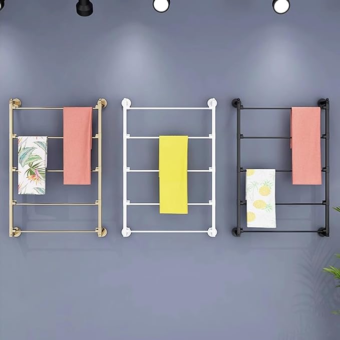 GTPBAO Wall Mounted Ribbon Display Rack, 5-Layer White Wrapping Paper Storage Holder for Flower Shop, Craft Room, Cake Shop (Size : 70x75cm/27.6x29.5in), 01012