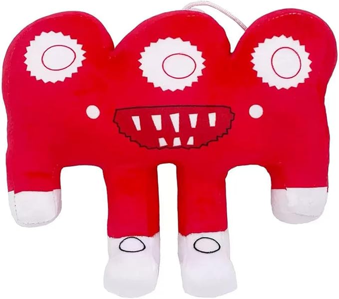 Steal a Brainrot 12-Inch Red Multi-Limbed Saw-Mouth Plush Pillow – Soft Huggable Cushion, Stylish Decor Accent & Collectible for Enthusiasts