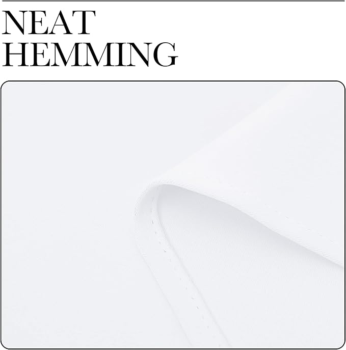 NICETOWN White Curtains for Sliding Door - 55 by 90, 2 Pieces, Blocking Out 50% Sunlight Window Treatment Modern Design Grommet Curtain Panels for Dining Room