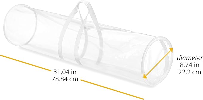 Whitmor 6044-4924 Clear Gift Wrap Organizer - Zippered Storage for 25 Rolls,(Pack of 6)