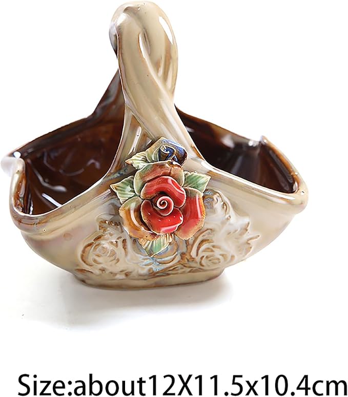 Home Decorative Ornaments Ceramic Crafts Decoration Small Household Ceramics Storage Basket Jewelry Containers Desktop Sundries Storage Ornament