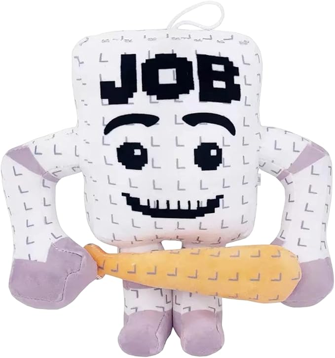 Steal a Brainrot 9-Inch Job Block Plush Pillow – Soft Huggable Cushion, Stylish Decor Accent & Collectible for Enthusiasts