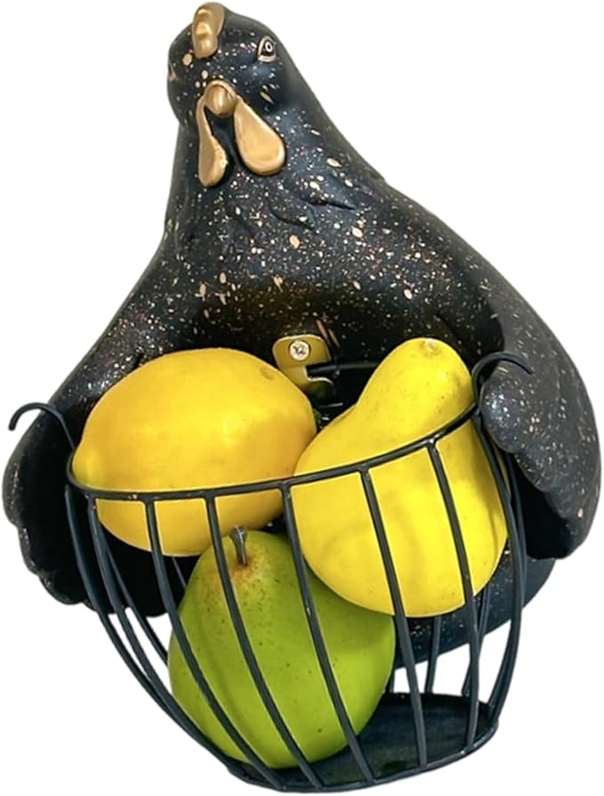 Bucolic Hugging Chicken Storage Basket Iron Frame Glues Multipurpose Organizers for Wedding Party Home Decors