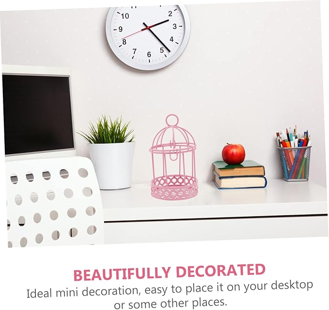 3pcs Cage Desktop Storage Decoration Cute and Creative Tabletop Decor for Home Office and Bookshelf Stylish and Functional Ornamental Candy Box