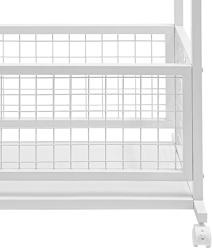 16-Layer Floor Standing Ribbon Organizer Rack, 60" Metal Flower Wrapping Paper Storage Stand, Flower Shop Packaging Paper Storage Stand for Home Craft Room Clothing Store, White