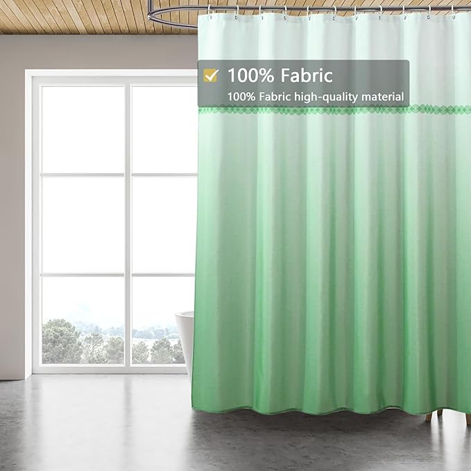 LLSCL Fabric Shower Curtain Liner with Magnets, Waterproof Hotel Quality, 72 x 72 Machine Washable