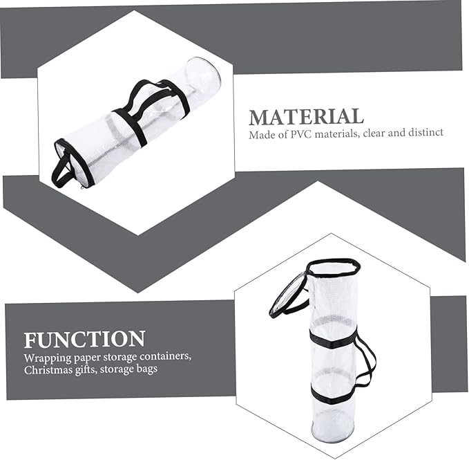 Outanaya Large Roll Wrapping Paper Storage Bag Christmas Storage Reusable Christmas Bags under Bed Wrapping Organizer