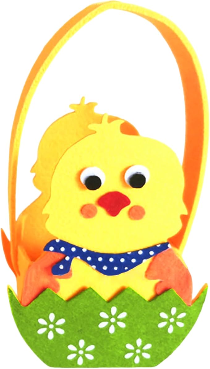 Felt Basket For Kids And Family Holiday Decoration Bag With Carrying Handle Candy Bucket Easters Accessories