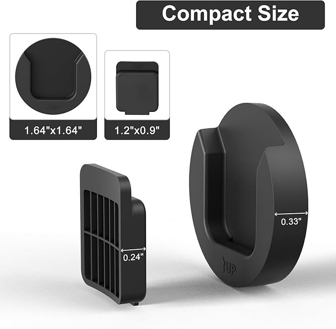 YYILIS Magnetic Remote Control Holder Wall Mount, Self-Adhesive Bedside Caddy for TV Backside/Bedroom/Office/RV Home Organizer Storage (Black 6)
