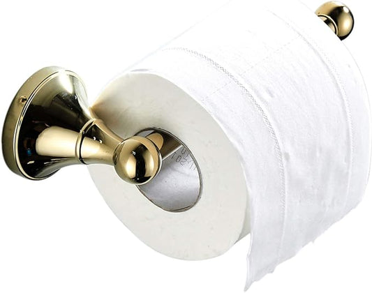 Flybath Toilet Paper Holder Without Cover Brass Bathroom Paper Tissue Roll Wall Mounted, 20 cm / 7.87 inches, Polished Gold