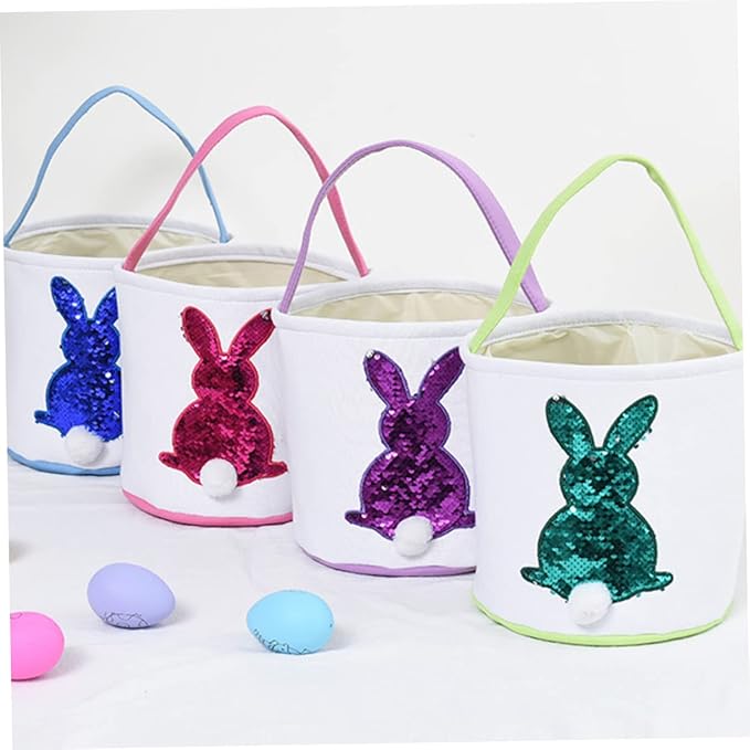 KOMBIUDA 1pc Easter Bunny Candy Storage Basket Portable Easter Decoration for Boys and Girls Adorable Pouch for Eggs and Treats Create Festive Atmosphere