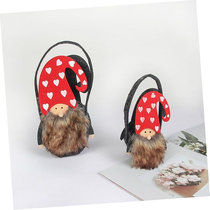 Cabilock 2pcs Christmas Felt Storage Baskets Adorable Candy Snack Containers for and Chic Xmas Decor for