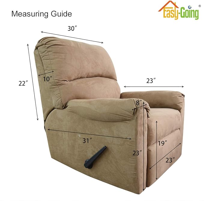 Easy-Going Recliner Chair Slipcover Reversible Sofa Cover Water Resistant Couch Cover Furniture Protector with Elastic Straps for Pets Dog (Recliner 22 inch, Gray/Light Gray)