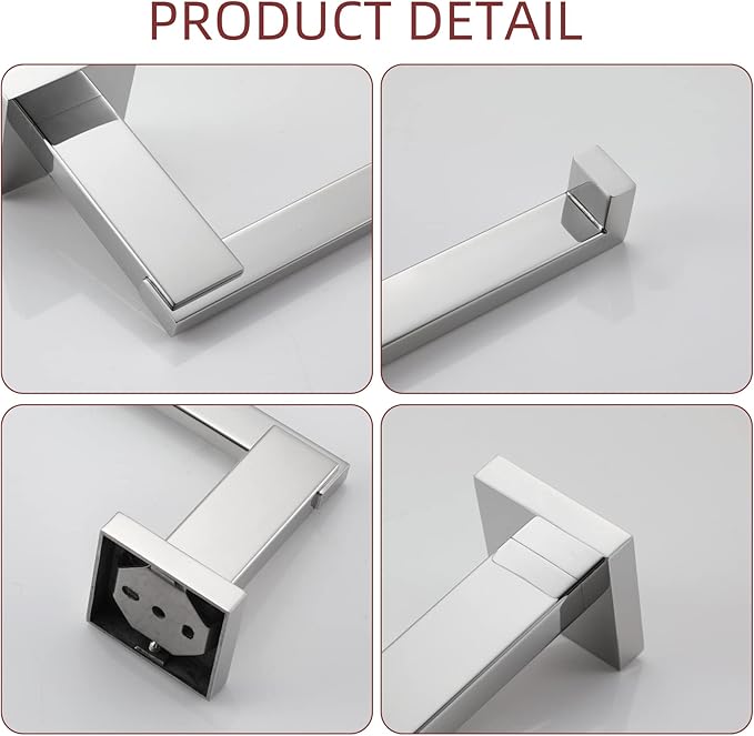 KOKOSIRI Chrome Toilet Paper Holder for Kitchen Bathroom Washroom Toilet Tissue Roll Holder Hold Mega Rolls Stainless Steel, Wall Mounted B2006CH