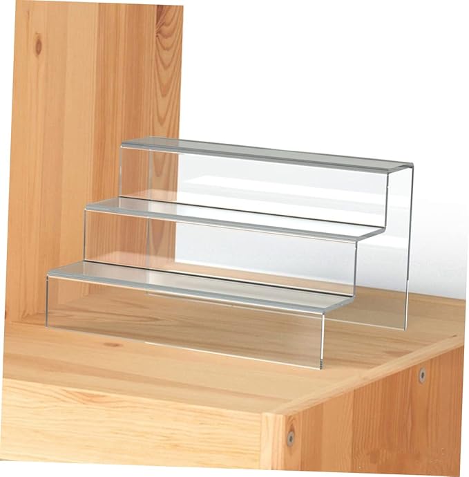 Zerodeko Acrylic Stepped Display Stand 3-tier Storage Rack Desktop Organizer for Models Ornaments 20cm