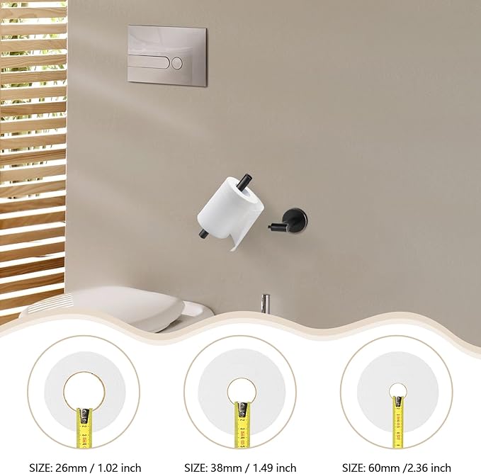 Newfun Oil Rubbed Bronze Toilet Paper Holder, SUS 304 Stainless Steel Adjustable Double Post Pivoting Toilet Paper Roll Holder Wall Mount for Bathroom