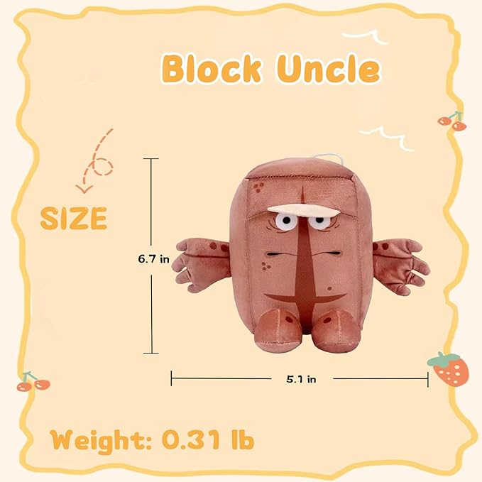 Steal a Brainrot 6.7-Inch Block Uncle Decorative Collectible, Stylish Home Accent & Collectible for Relaxation