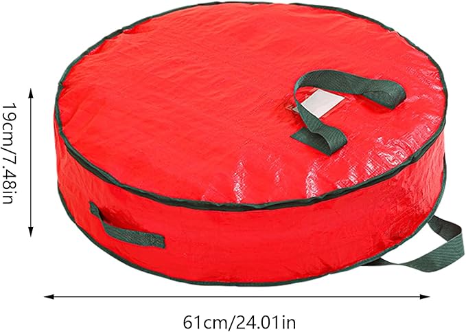 Wreath Storage Container,Christmas Wreath Storage - Waterproof with Sturdy Carry Handle Dust Protection Organizers for Under Bed Toy Home Garage Organization
