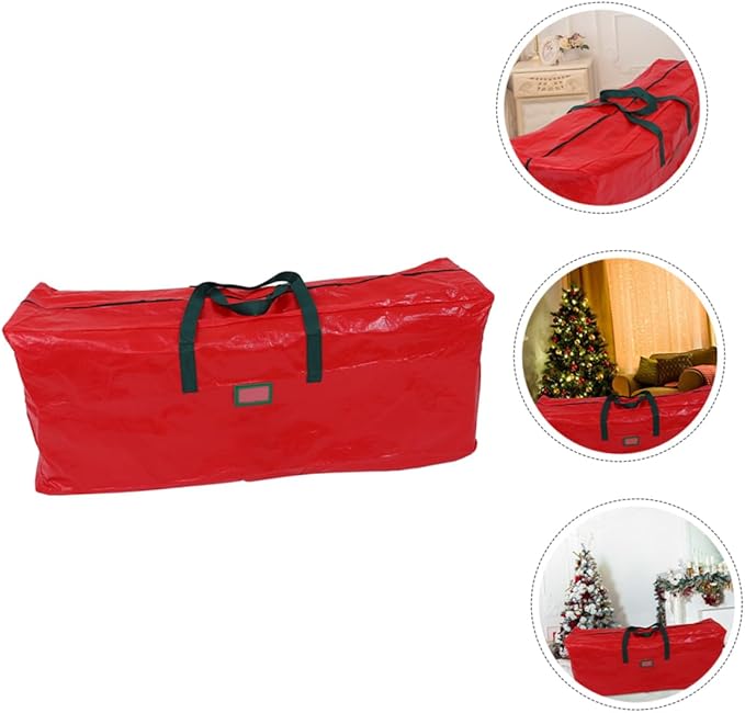 Large Christmas Tree Storage Bag Organizer with Handles Holiday Tree Storage for Bulky Items Easy Closure Zipper Protects From Moisture Damage