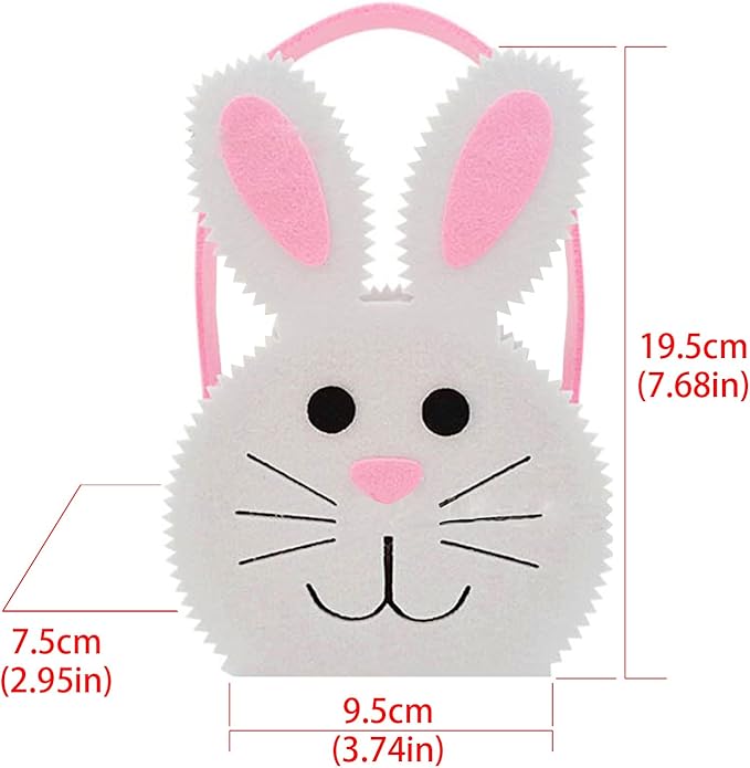 Felt Basket For Kids And Family Holiday Decoration Bag With Carrying Handle Candy Bucket Easters Accessories