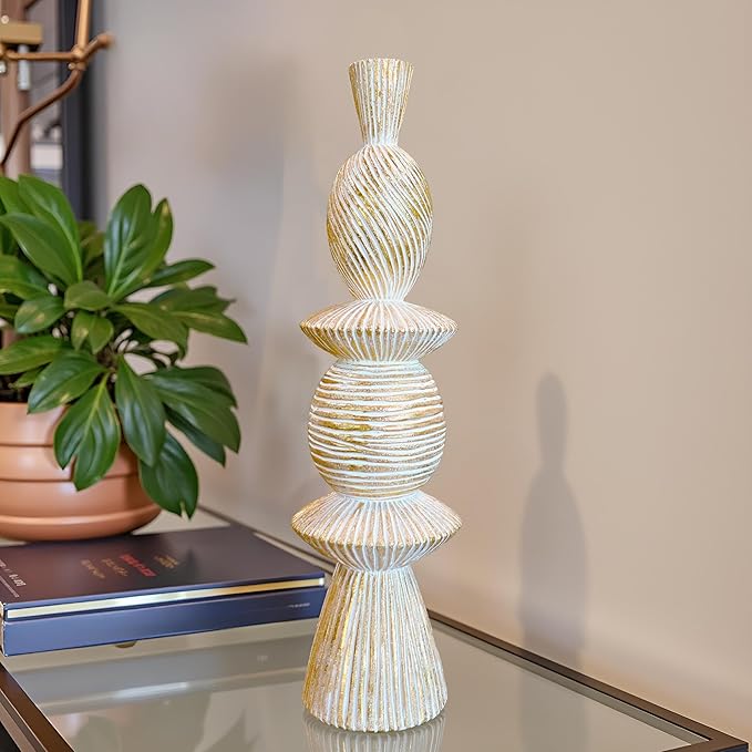 15" Modern Abstract Tower Decorative Sculpture, Chess Sculptures,Home Decor,Coffee Table Statues,Shelf Top Decor Aesthetics,Dining Living Room Desk Decor