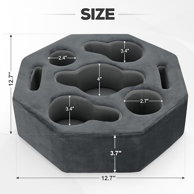 Couch Cup Holder Pillow,Couch Drink Holder,Octagon Couch Caddy for Coffee Cup,Phone,Remote,Couch Cup Holder Tray for Bed,Car,Sofa,Table