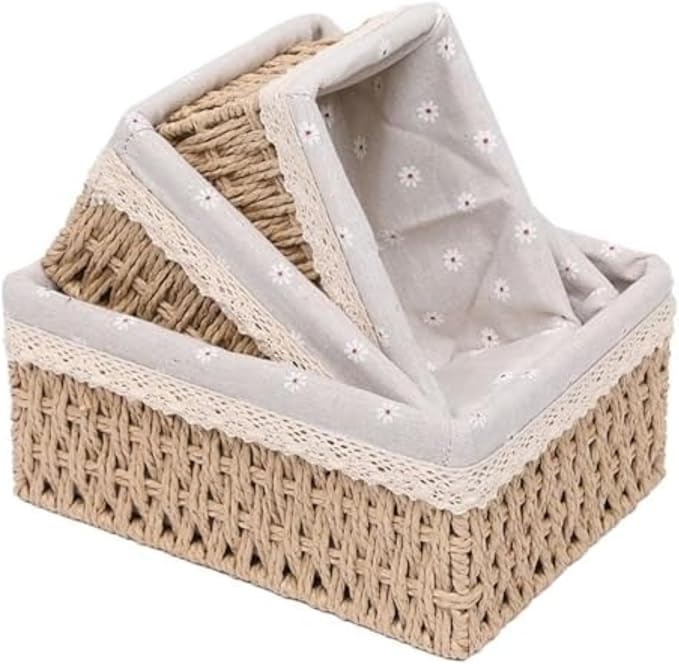 Straw storage box, living room coffee table, miscellaneous storage basket