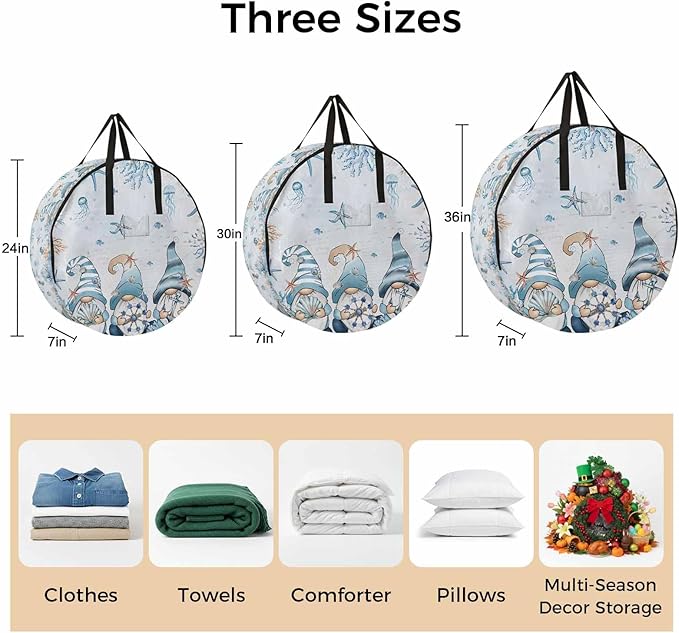 Storage Bag Round Storage Totes Bins Closet Organizers with Zippers & Handle Clothes Storage Container for Bedroom Dorm Space Saving Packing Supplies Moving Bags