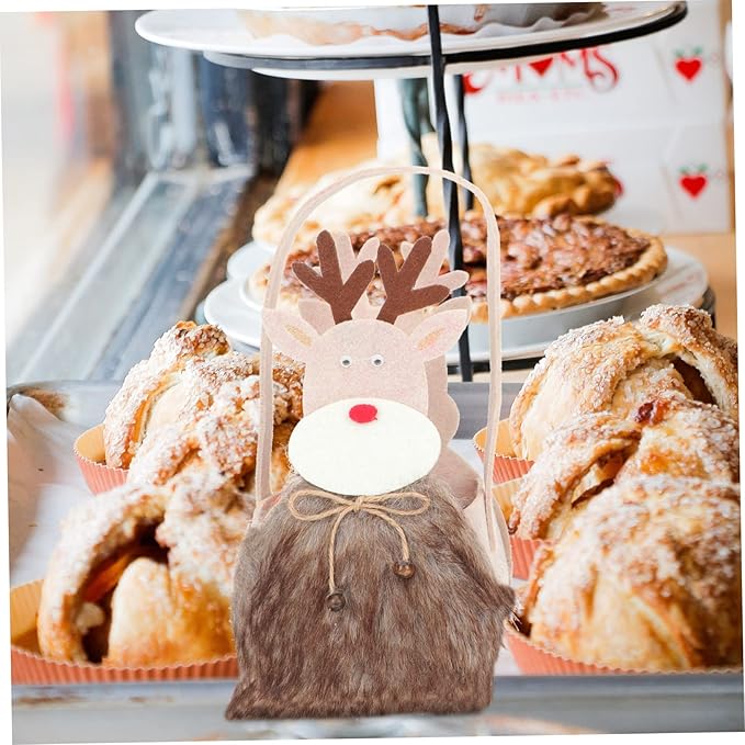 Abaodam 2pcs Fawn Design Candy Holder for Christmas Festive Storage Basket for Treats and Versatile Xmas Decoration and Packaging