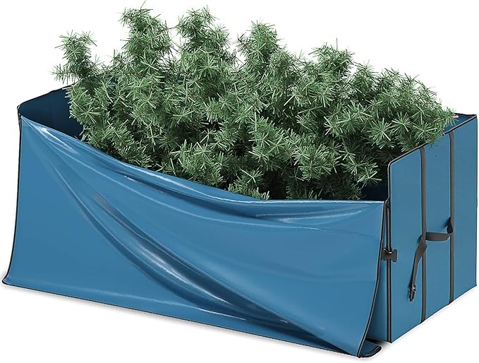 Clara Clark Christmas Tree Storage Bag - Extra Wide Xmas Tree Storage Box Container Made from Durable Oxoford 600D Waterproof Fabric with Handles & Dual Zipper (1, 9 ft)