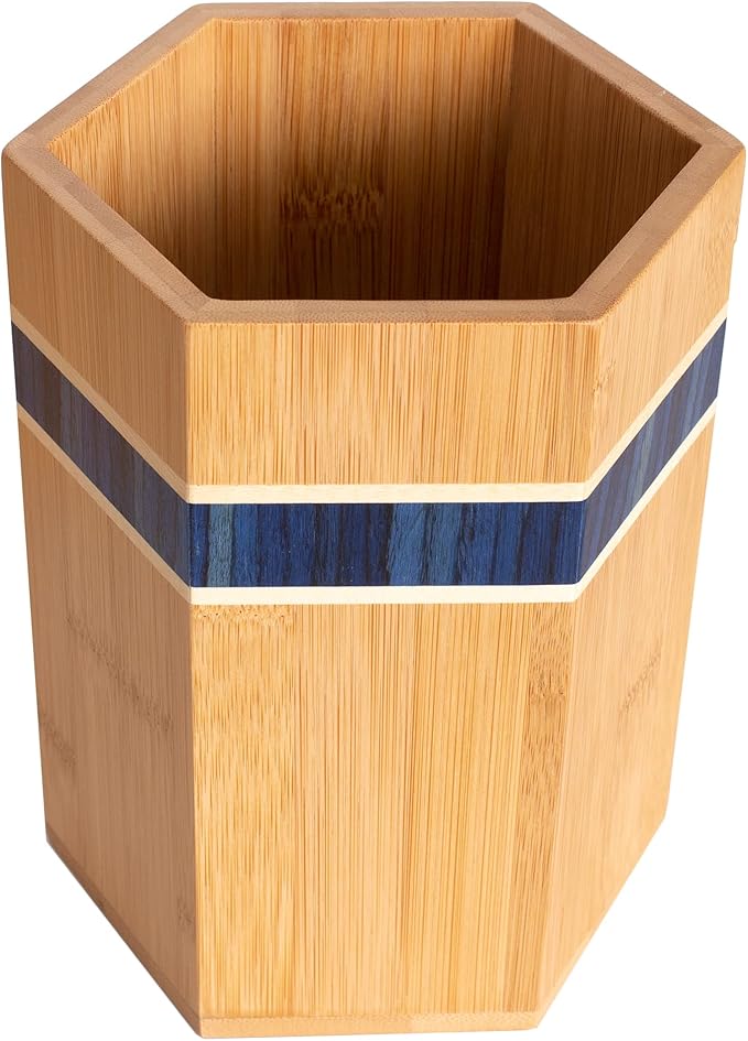 Totally Bamboo Baltique Malta Collection Kitchen Utensil Holder, Large Cooking Utensil Crock for Countertop