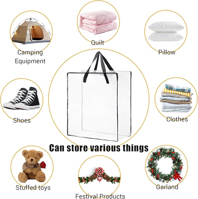 Wreath Storage Bag 5-Pack, 26 Inches 95 L Wreath Storage Container for Home Storage, Storage Bag for Spring Summer Christmas Wreath Decorations or Clothing Blanket Comforters Bed Sheets Pillows