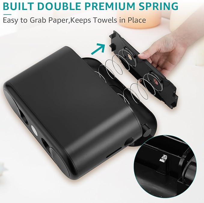 Paper Towel Holder Countertop, Commercial Paper Towel Dispenser, Multifold Trifold Z-Fold Paper Towel Dispenser, Hand Towel Dispenser, Napkin Holder Dispenser for Home Kitchen Restaurant