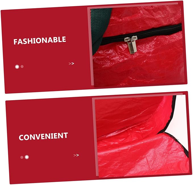 Garneck 2pcs Double Layer Xmas Wreath Storage Bag with Handles Container for Wreaths Design for Holiday Decorations Zippered Organizer for Convenient Storage