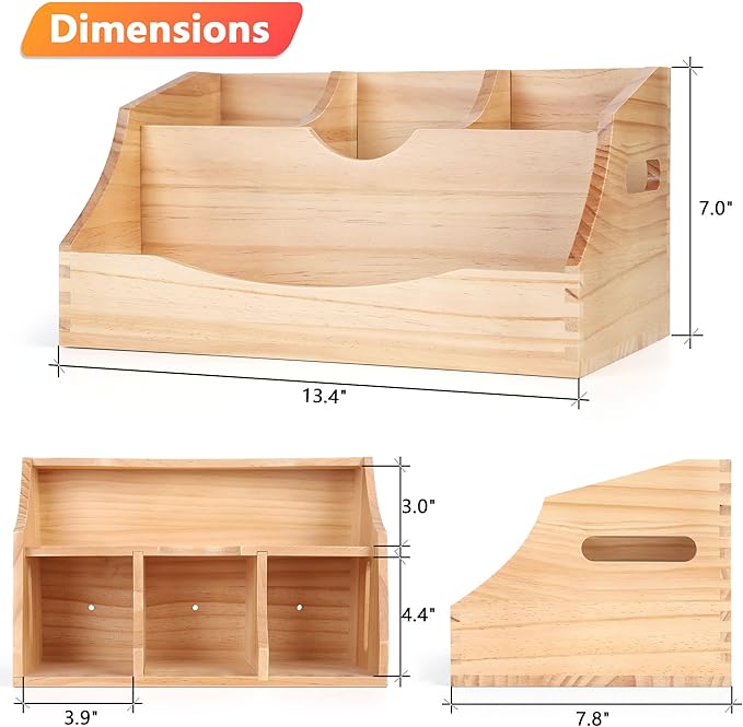 Innovation Utensil Holder Kitchen Utensil Organizer with Handle, Natural Color