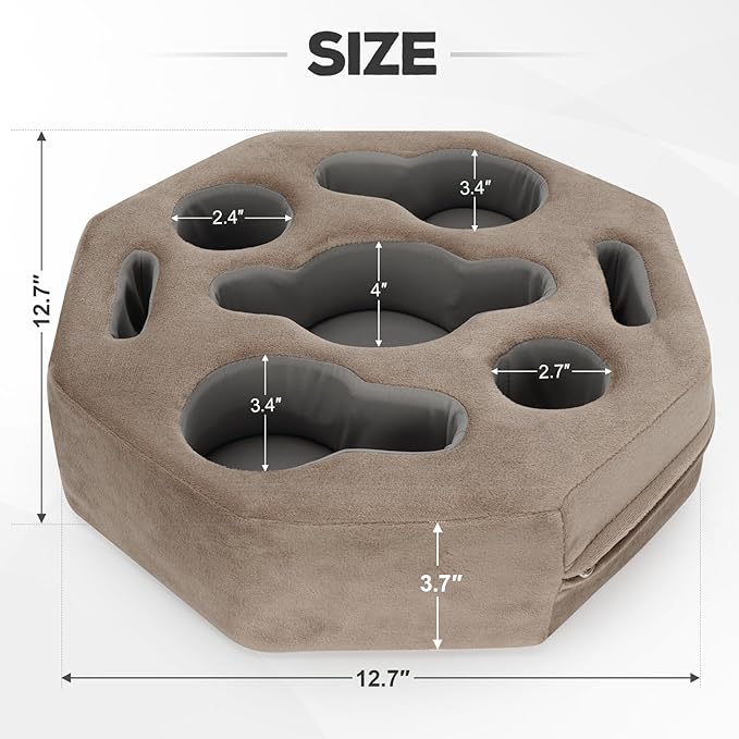 Couch Cup Holder Pillow, Octagon Caddy for Coffee, Phone, Remote - Drink Holder Tray for Bed, Car, Sofa, Table