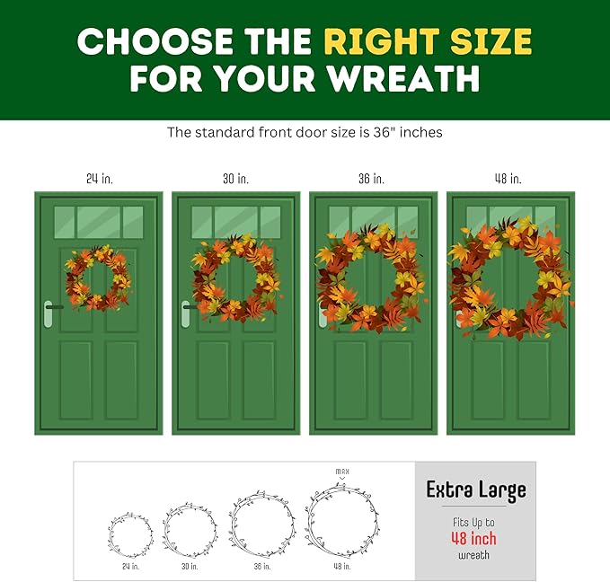 ProPik Christmas Wreath Storage Bag - 2 Pack Artificial Christmas Wreath Storage Container- Garland Holiday Wreath Storage Holder –Water Proof Transparent Clear PVC - with Handles (Black, 48 Inch)