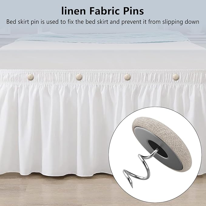 12 Colors Fabric Covered Button Twist Pins Dust Ruffle Pins- for Sofa，Upholstery，Armchair Caddies, Armrest Covers,Bed Skirts, Slipcovers, Headliners (12, Light Brown)
