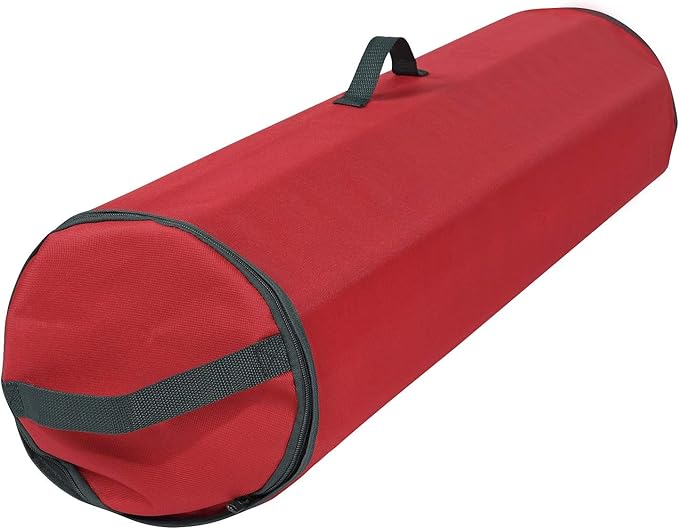 Primode Wrapping Paper Storage Bag | Wrapping Paper Organizer Under Bed for Storing Multiple Rolls of Gift Wrap, 40” Length Container Constructed of Durable 600D Oxford Material (Red)