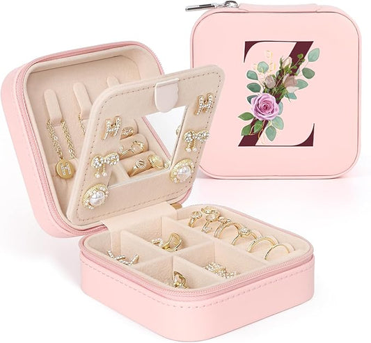 MFXIP Easter Basket Stuffers for Teens Essentials, Valentines Day Christmas Stocking Stuffers for Women Teen Girl Gifts Trendy Stuff Travel Jewelry Box Case Organizer Personalized Birthday Gifts