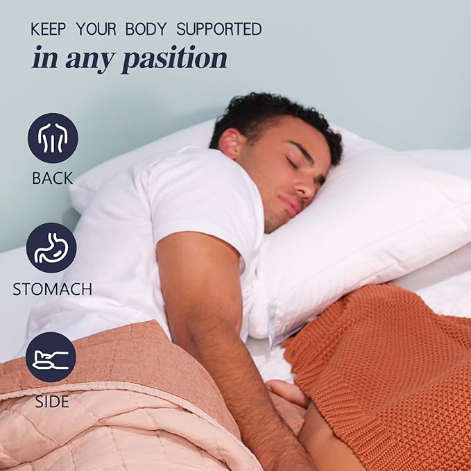 Nuzzle Adjustable Pillows Queen Size Set of 2– Hotel Luxury Neck Support, Height Adjust Soft Sleeping Pillow for Back, Stomach or Side Sleepers-Home Gift