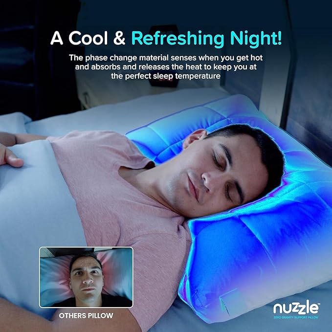 Nuzzle Adjustable Pillow, Luxury Standard Size Bed Pillow Hotel Collection - Best Adjust Height Soft Firm Pillow for Back, Stomach or Side Sleepers - Home Gifts