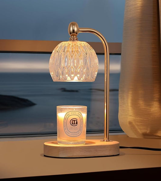 MEIXISUE Candle Warmer Lamp with Timer and Dimmer,Flameless Electric Wax Melt Warmer for Jar Candles With 2 Bulbs,House Warming Gifts,Mother's Day/Birthday/Christmas Gifts For Mom/Wife,Home Decor Lamp