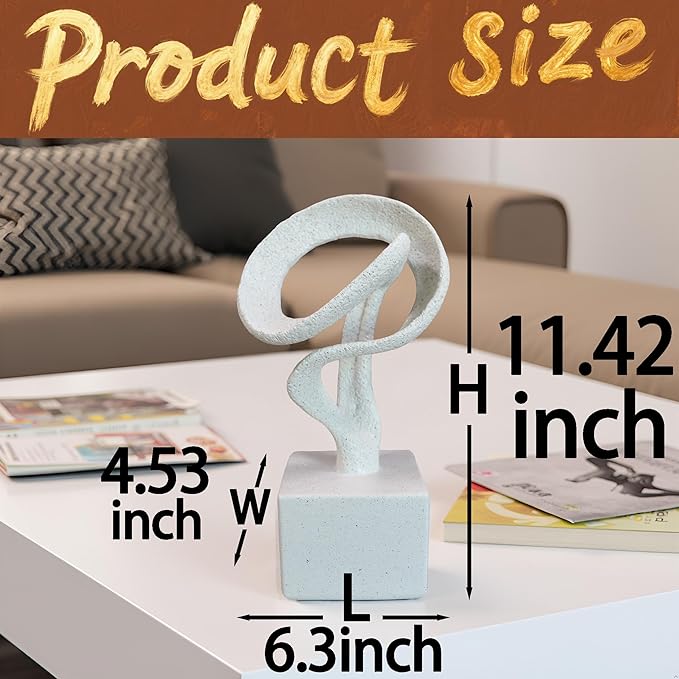 11.5" Modern Musical Note Decorative Sculpture, Abstract Musical Note Trophy Sculptures,Home Decor,Coffee Table Statues,Shelf Top Decor Aesthetics,Dining Living Room Desk Decor