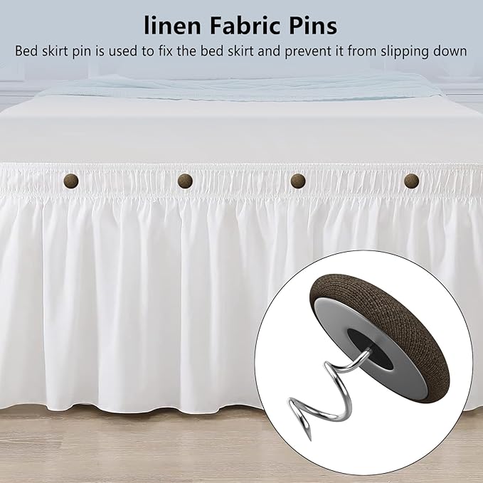 12 Colors Fabric Covered Button Twist Pins Dust Ruffle Pins- for Sofa，Upholstery，Armchair Caddies, Armrest Covers,Bed Skirts, Slipcovers, Headliners (12, Dark Brown)
